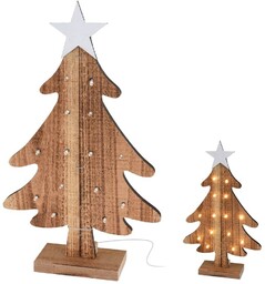 Choinka świecąca drewniana LED 37,5 cm