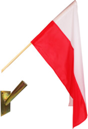 Flaga polski, zestaw z drzewcem i uchwytem