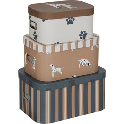 Pudełka kartonowe ozdobne DOG, 3 kuferki