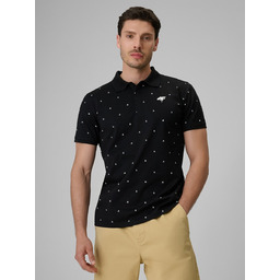 Koszulka polo męska 4F 4FRSS26TPTSM0900-20S Czarny XL