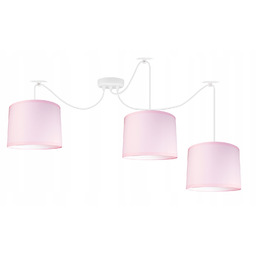 Żyrandol lampa wisząca zwis Abażur Pink 3 sufitowa