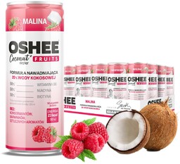24x OSHEE IGA gazowana woda kokosowa malina 250