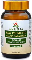 My Herbs Saw Palmetto, palma sabałowa, 80 kapsułek
