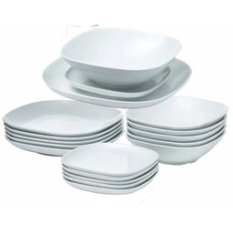 Ikea Serwis obiadowy Vardera 18 szt. Porcelana skaleniowa