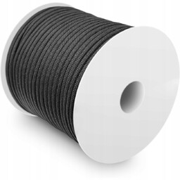 Linka Sznurek Paracord 550 4mm Wytrzymała Mocna Czarna