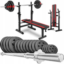 Zestaw obciążeń bitumicznych 99kg z ławką prostą