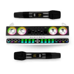 Musicmate MM-SC600 SonicPulse 40W Bluetooth Czarno-biały Zestaw karaoke