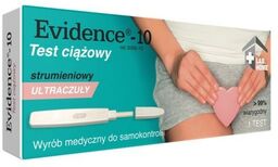 EVIDENCE-10 super czuły test ciążowy strumieniowy, 1 sztuka