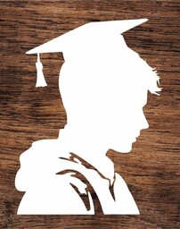 Absolwent- wycinanka z kartonu