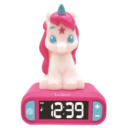 Budzik Unicorn jednorożec z lampką Led i dźwiękami