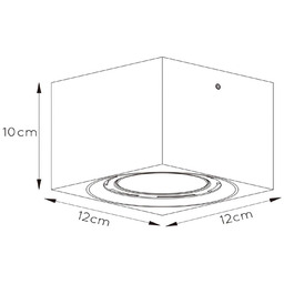Lucide Reflektor sufitowy LED Fedler kątowy biały Fedler,