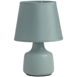 Lampa stołowa CLOE zielony E14 abażur zielony, ceramiczna