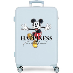 Disney Mickey Happiness Potrzebny, Turkusowy, Maleta mediana, średnia