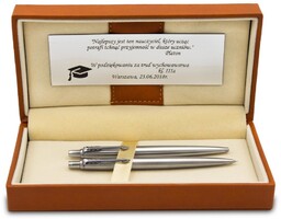 Ołówek I Długopis Parker Jotter Stalowy Z Grawerem