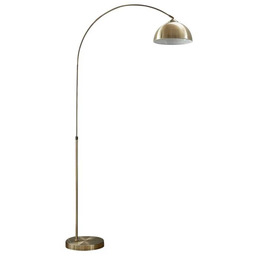 Lindby - Lennart Lampa Podłogowa Antique Brass
