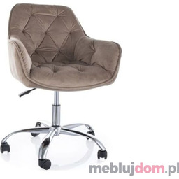 Fotel obrotowy Q-190 VELVET Signal Ciemny beż