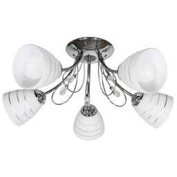 Lampa wisząca SIMPLI 5x40W E27 chrom z kryształkiem