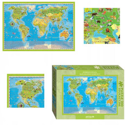 Artglob, puzzle, Zwierzęta Świata Młodego Odkrywcy, 200 el.