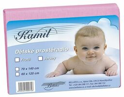 Bellatex Prześcieradło jersey dziecięce, różowe, różowy, 60 x