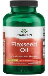 Swanson Flaxseed Oil 1000mg (olej lniany) 100 kaps