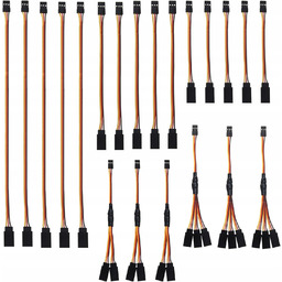 21-częściowy zestaw 1-do-2/1-do-3 Serwo przedłużające Y-Cables Jr 3-pinowy