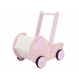 Lupilu Drewniany Wózek dla Lalek z Kocykiem Gumowe