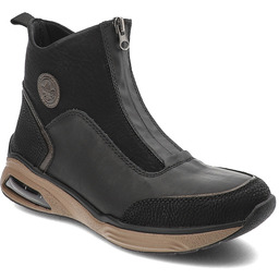 Rieker Czarne Botki Modne Obuwie Damskie