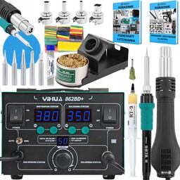 Zestaw Stacja Lutownicza Hot Air 2w1 Yihua 862BD+
