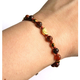 Pakamera Amulet LUNULA - energia - GRANAT hessonit