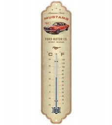 Termometr FORD MUSTANG 1967 28cm metalowy wewnętrzny zewnętrzny