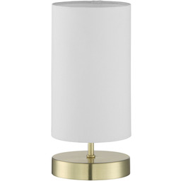 Lampa stołowa SUNNY mosiądz antyczny E14 abażur kremowy