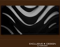 MIDAS płytka 3D Top Wave black 600x300x8 mm