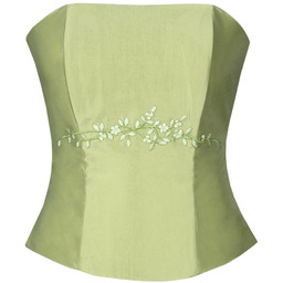 Gorset FGR042 ZIELONY tafta