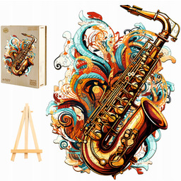 Puzzle Drewniane Duże 270 Elementów Saksofon W Drewnianym