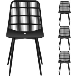 Krzesło plastikowe nowoczesne z ażurowym oparciem do 150