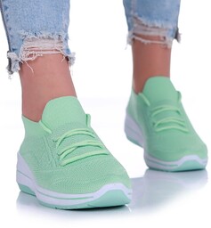 Zielone wsuwane buty sportowe