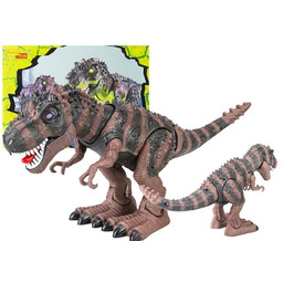 Dinozaur Na Baterie Tyranozaur Rex Chodzący Brązowy