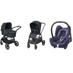 Maxi-Cosi Street+ wózek 3w1 spacerówka, gondola, fotelik Essential