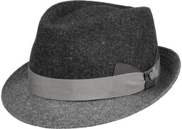 Kapelusz Wełniany Classic Twotone Trilby by Lierys, szary,