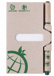 Zestaw długopis ICO GREEN papierowy brązowy wkład niebieski