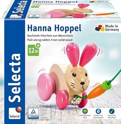 Selecta 62023 Królik Hanna Hoppel, drewniana zabawka