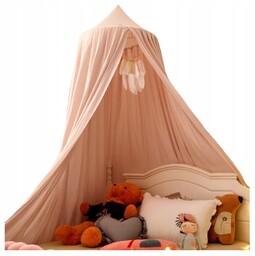 Baldachim Różowy Na Łóżeczko Łóżko Namiot Wiszący