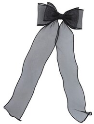 Solida Duckclip z kokardą, czarne Klamry do włosów