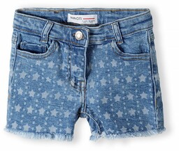 Jeansowe krótkie spodenki w gwiazdki dziewczęce