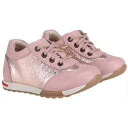 EMEL E-2333S-353 różowe półbuty dziewczęce skórzane trampki lico