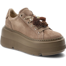 Chebello Sneakersy damsie, cholewka ze skóry naturalnej o