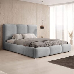 Łóżko tapicerowane z pojemnikiem 4241G 140x200 Welur Szary