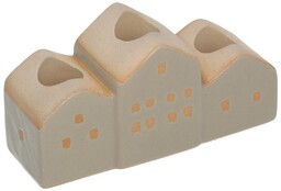 Świecznik Hauses 13x5x7cm beige, 13 x 5 x