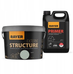 Farba Strukturalna Elewacyjna Rayer 10l jasny szary Grunt