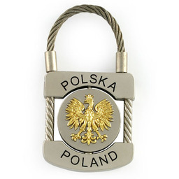 Brelok metalowy, kłódka Polska